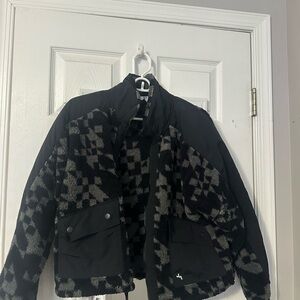 JoyLab Black and Gray Teddy Jacket